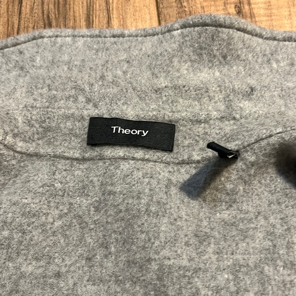 THEORY TRALSMIN DF NEW DIVIDE Gray Wool/Cashmere Moto Jacket S/ Read description - Picture 12 of 16